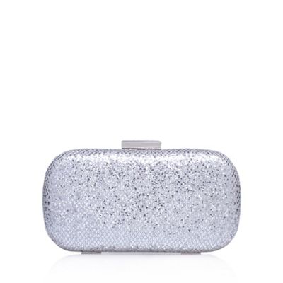 Silver 'Heat' clutch bag